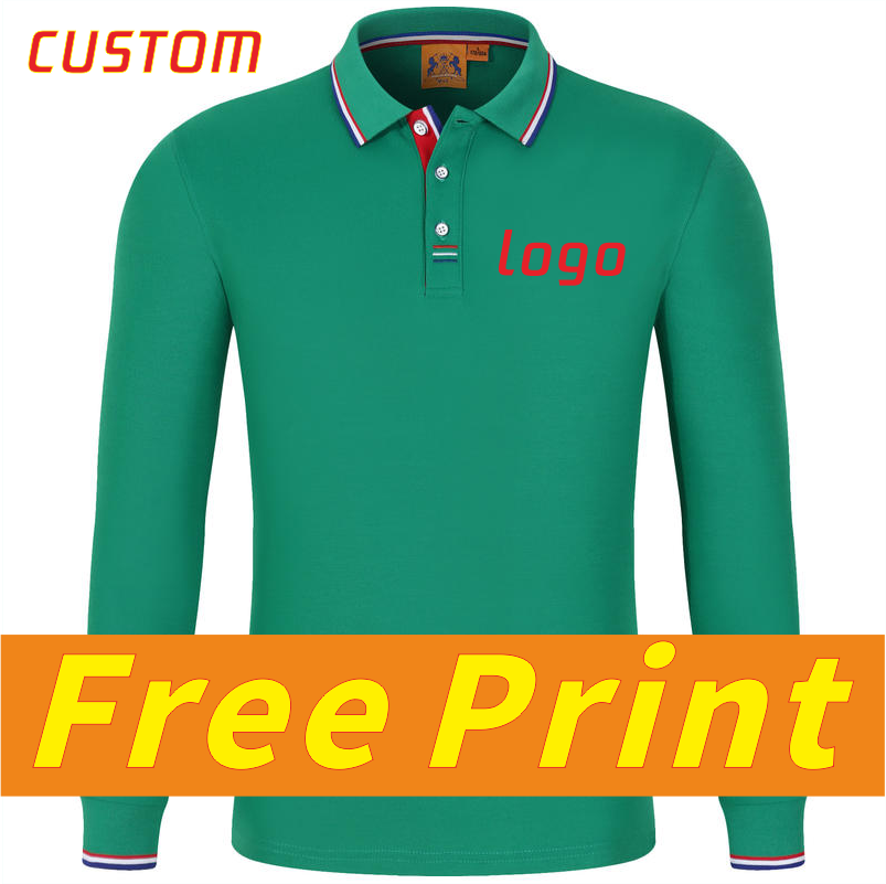 Polo Shirt Pique - Осенняя рубашка-поло с длинным рукавом, индивидуальный