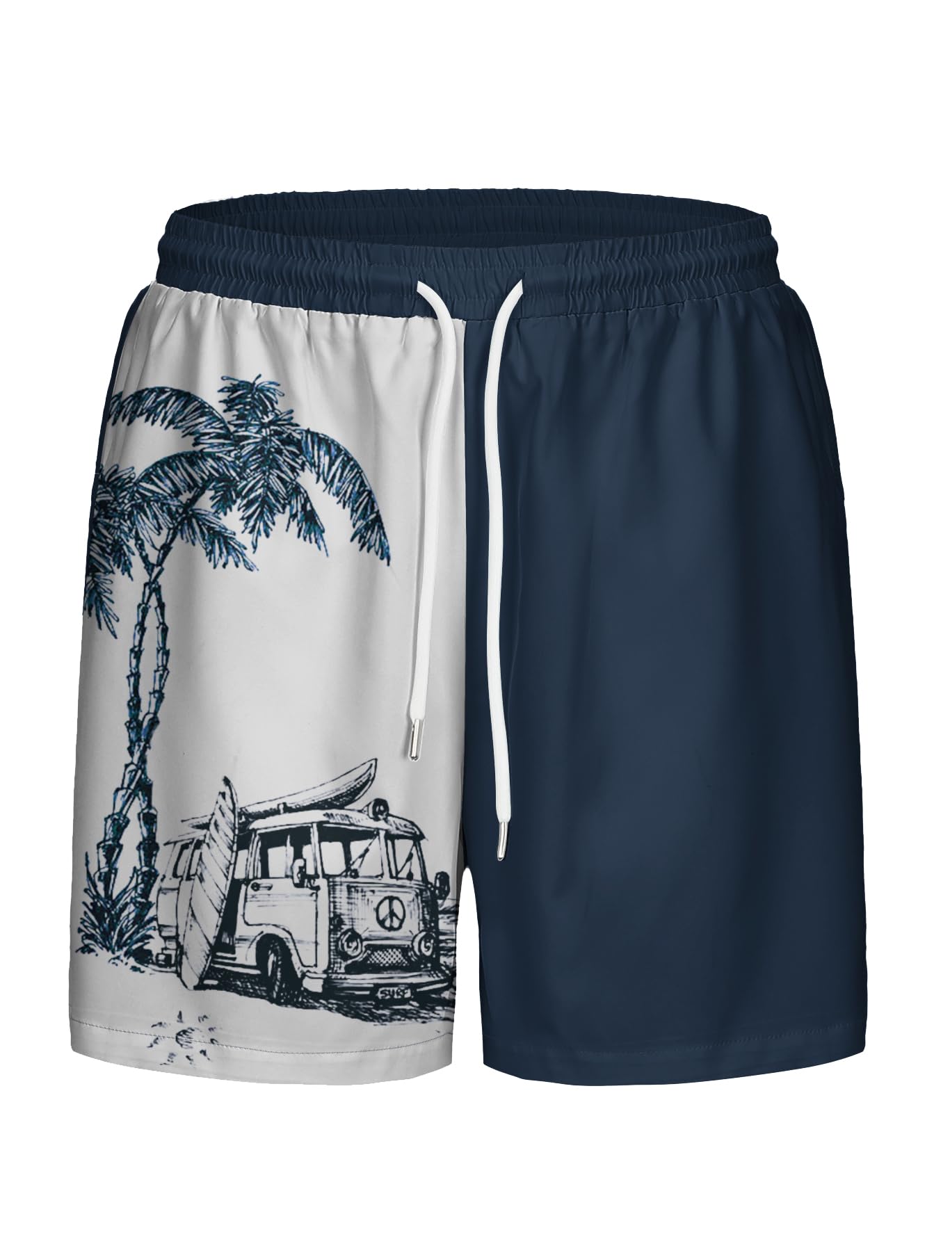 Swim Trunk Quick Dry - Мужские плавки с 3D принтом пальмы,