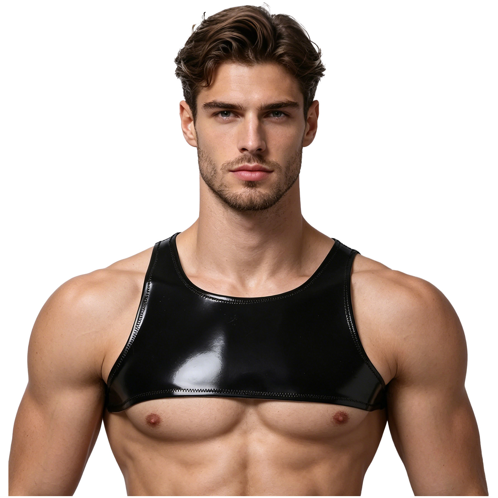 Мужская глянцевая майка-кроп с – обзор и цена Tank Top Muscle